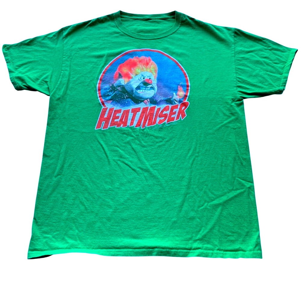 Warner Bros Heat Miser The Year Without a Santa Claus Green Graphic T-Shirt L